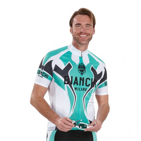 BIANCHI PROFESJONALNA KOSZULKA ROWEROWA MODEL 2016 GREEN-WHITE
