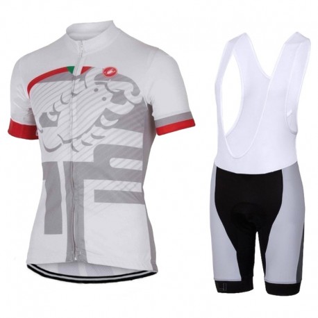 PROFESJONALNY LETNI KOMPLET CASTELLI 2013 WHITE Z SZELKAMI