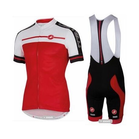 CASTELLI PROFESJONALNY LETNI KOMPLET ROWEROWY 2016 RED-WHITE