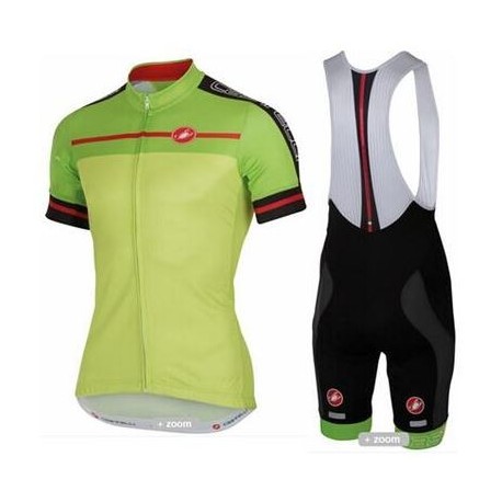 CASTELLI PROFESJONALNY LETNI KOMPLET ROWEROWY 2016/17 GREEN-YELLOW