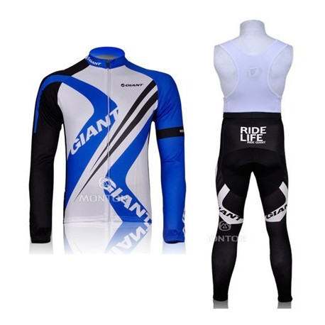 GIANT PROFESJONALNY DŁUGI KOMPLET ROWEROWY 2012 WHITE-BLUE