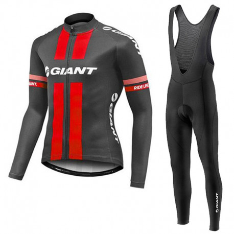 GIANT PROFESJONALNY DŁUGI KOMPLET ROWEROWY 2015/16 BLACK-RED
