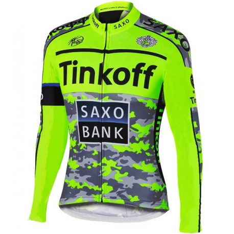 SAXO BANK BLUZA ROWEROWA MODEL 2015 FLUO ARMY GREEN
