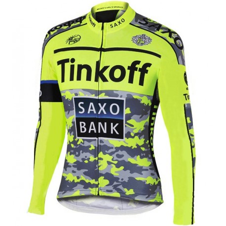 SAXO BANK BLUZA ROWEROWA MODEL 2015 FLUO ARMY YELLOW