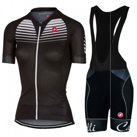 DAMSKI LETNI KOMPLET ROWEROWY CASTELLI 2016/17 BLACK