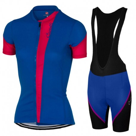 DAMSKI LETNI KOMPLET ROWEROWY CASTELLI 2017 BLUE
