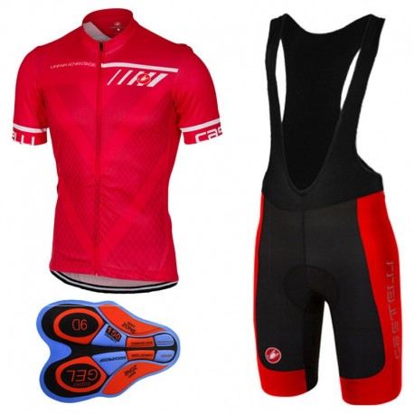 CASTELLI PROFESJONALNY LETNI KOMPLET ROWEROWY 2016/17 BLACK- RED