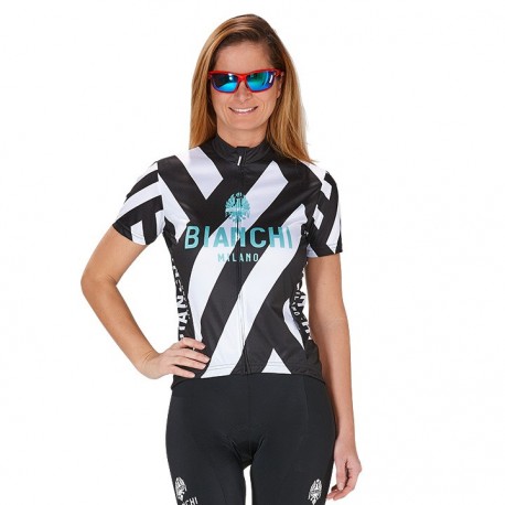 BIANCHI DAMSKA KOSZULKA ROWEROWA MODEL 2016/17 BLACK-WHITE