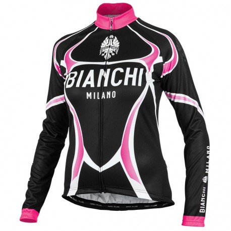 BIANCHI DAMSKA BLUZA ROWEROWA MODEL 2015 BLACK-PINK