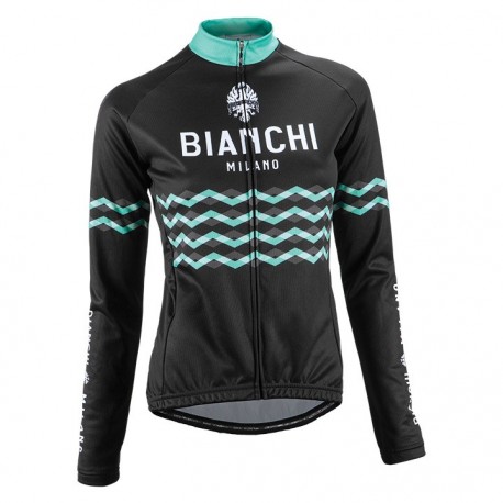 BIANCHI DAMSKA BLUZA ROWEROWA MODEL 2016 BLACK-BLUE
