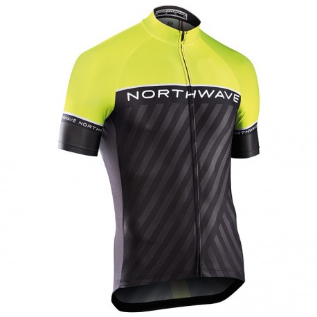 PROFESJONALNA KOSZULKA ROWEROWA NORTHWAVE 2017 BLACK-YELLOW