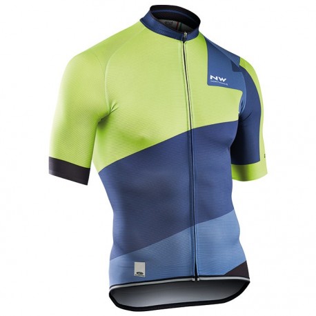 PROFESJONALNA KOSZULKA ROWEROWA NORTHWAVE 2017 GREEN-BLUE