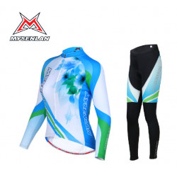 MYSENLAN PROFESJONALNY DAMSKI DŁUGI KOMPLET ROWEROWY 2015 BLUE