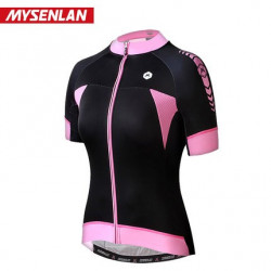 MYSENLAN PROFESJONALNA DAMSKA KOSZULKA ROWEROWA 2015/16 BLACK-PINK
