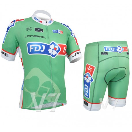 FDJ PROFESJONALNY LETNI KOMPLET ROWEROWY 2013 GREEN