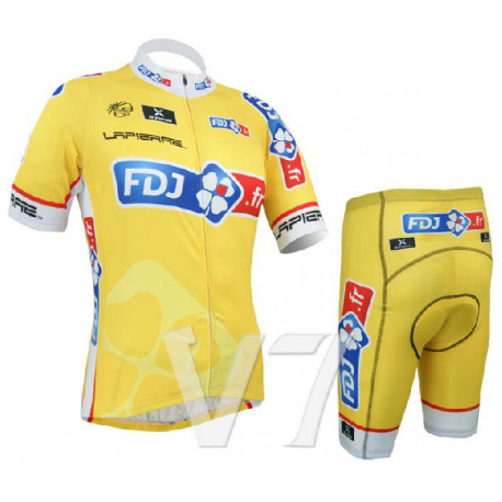 FDJ PROFESJONALNY LETNI KOMPLET ROWEROWY 2013 YELLOW