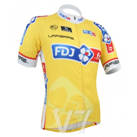FDJ PROFESJONALNE LETNIE KOSZULKI ROWEROWE 2013 YELLOW