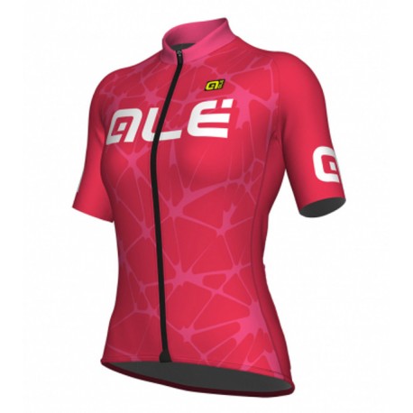 ALE DAMSKA KOSZULKA ROWEROWA MODEL 2017/18 RED-BLACK