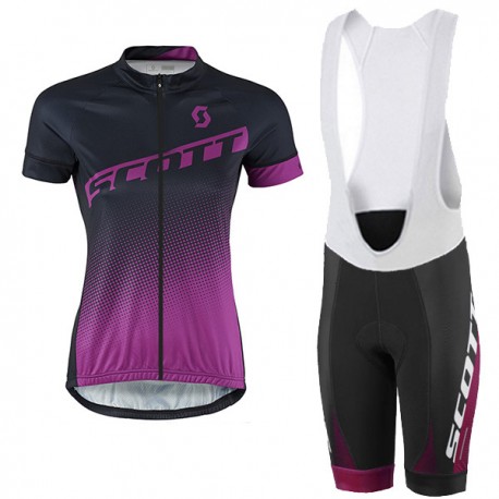 SCOTT DAMSKI LETNI KOMPLET ROWEROWY MODEL 2017 BLACK-PURPLE