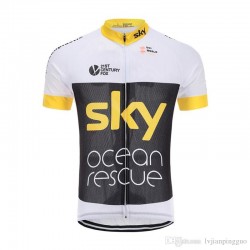 SKY PROFESJONALNA KOSZULKA ROWEROWA 2019 WHITE-BLACK