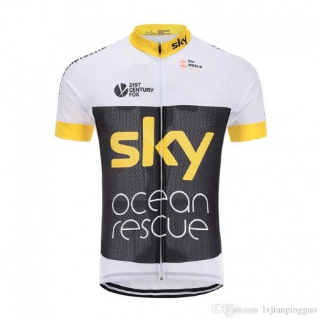 SKY PROFESJONALNA KOSZULKA ROWEROWA 2019 WHITE-BLACK