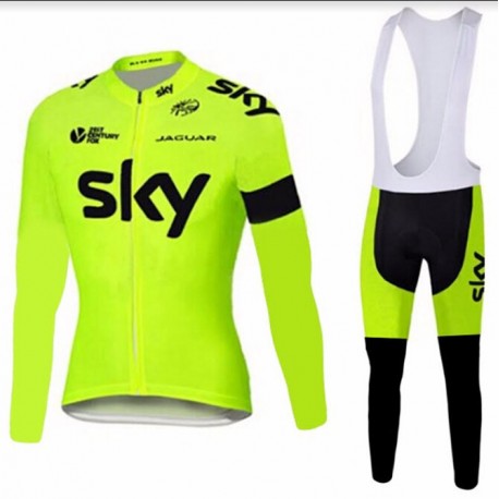SKY PROFESJONALNY DŁUGI KOMPLETROWEROWY 2015 FLUO YELLOW