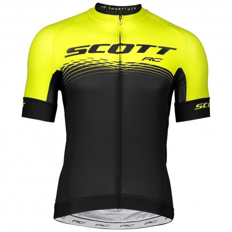 SCOTT KOSZULKA ROWEROWA MODEL 2019 BLACK-YELLOW