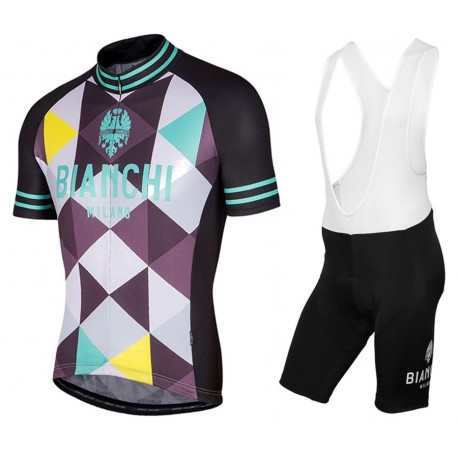 BIANCHI LETNI KOMPLET ROWEROWY MODEL 2016 BLACK-GREEN