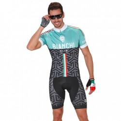 BIANCHI LETNI KOMPLET ROWEROWY MODEL 2017/18 BLACK-GREEN