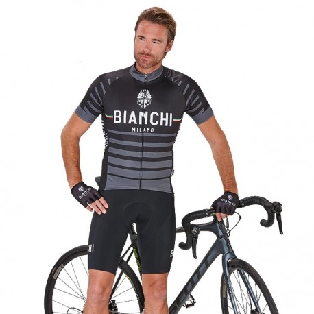 BIANCHI LETNI KOMPLET ROWEROWY MODEL 2017/18 BLACK-BLUE