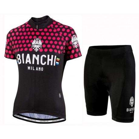 BIANCHI LETNI KOMPLET ROWEROWY MODEL 2019 BLACK-RED