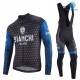 BIANCHI PROFESJONALNY DŁUGI KOMPLET ROWEROWY 2016/17 BLACK-BLUE