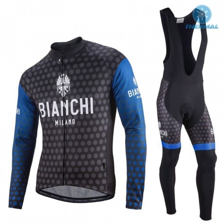 BIANCHI PROFESJONALNY DŁUGI KOMPLET ROWEROWY 2016/17 BLACK-BLUE