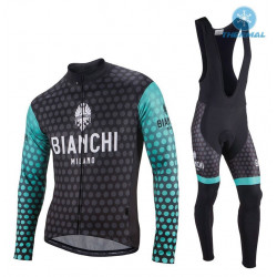 BIANCHI PROFESJONALNY DŁUGI KOMPLET ROWEROWY 2016/17 BLACK-GREEN