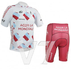 PROFESJONALNY LETNI KOMPLET ROWEROWY AG2R LA MONDIALE  MODEL 2013
