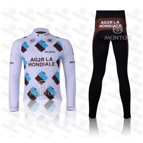 PROFESJONALNY JESIENNO-WIOSENNY KOMPLET ROWEROWY AG2R LA MONDIALE 2011/2012 2 MODELE Z SZELKAMI