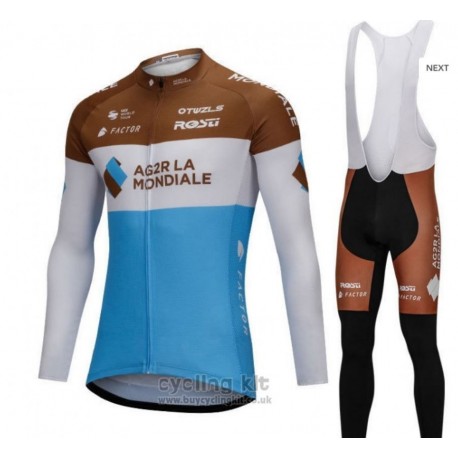 PROFESJONALNY JESIENNO-WIOSENNY KOMPLET ROWEROWY AG2R LA MONDIALE MODEL 2013 Z SZELKAMI