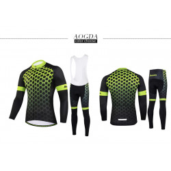 AOGDA DAMSKI DŁUGI KOMPLET ROWEROWY 2015 BLACK-YELLOW