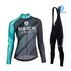 BIANCHI DAMSKI DŁUGI KOMPLET ROWEROWY MODEL 2018