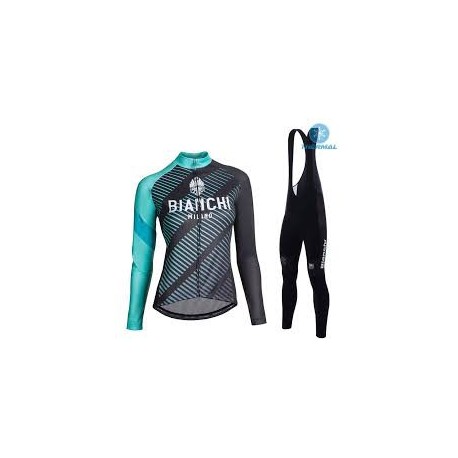 BIANCHI DAMSKI DŁUGI KOMPLET ROWEROWY MODEL 2018