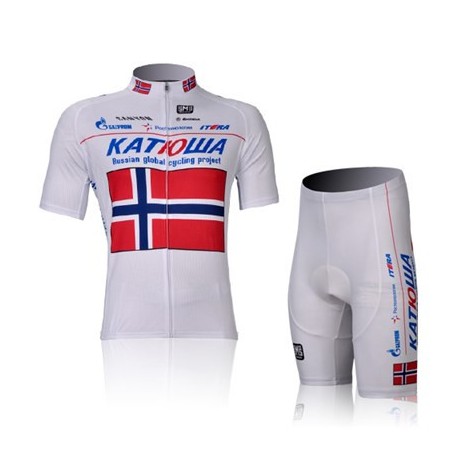 PROFESJONALNY LETNI KOMPLET ROWEROWY KATUSHA MODEL 2012 2 WZORY