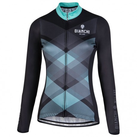 BIANCHI DAMSKA BLUZA ROWEROWA MODEL 2018 BLACK-BLUE