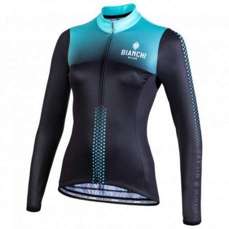 BIANCHI DAMSKA BLUZA ROWEROWA MODEL 2021 BLACK-BLUE