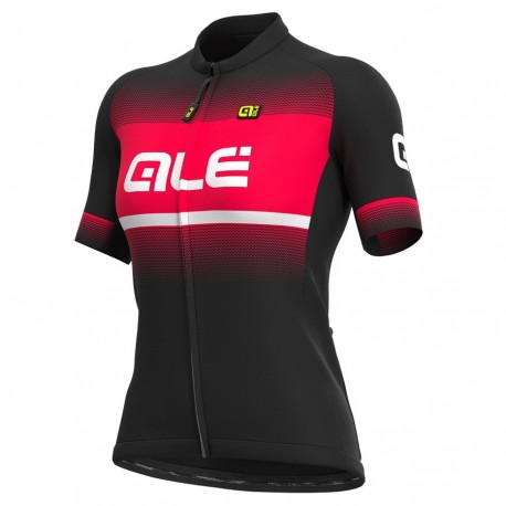 ALE DAMSKA KOSZULKA ROWEROWA MODEL 2019/20 BLACK-RED
