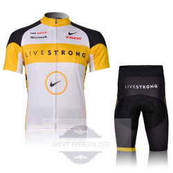 LIVESTRONG LETNI KOMPLET ROWEROWY MODEL 2012 WHITE-YELLOW