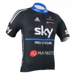 PROFESJONALNA KOSZULKA ROWEROWA SKY MODEL 2013 BLACK-BLUE