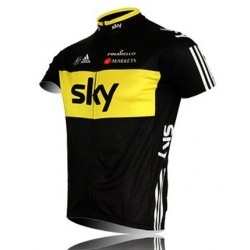 PROFESJONALNA KOSZULKA ROWEROWA SKY MODEL 2013/2014 BLACK-YELLOW