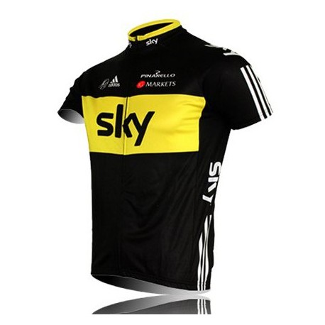 PROFESJONALNA KOSZULKA ROWEROWA SKY MODEL 2013/2014 BLACK-YELLOW