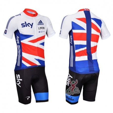 PROFESJONALNY LETNI KOMPLET ROWEROWY SKY MODEL 2013 WHITE-BLUE-RED