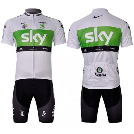 PROFESJONALNY LETNI KOMPLET ROWEROWY SKY MODEL 2012/2013 WHITE-GREEN